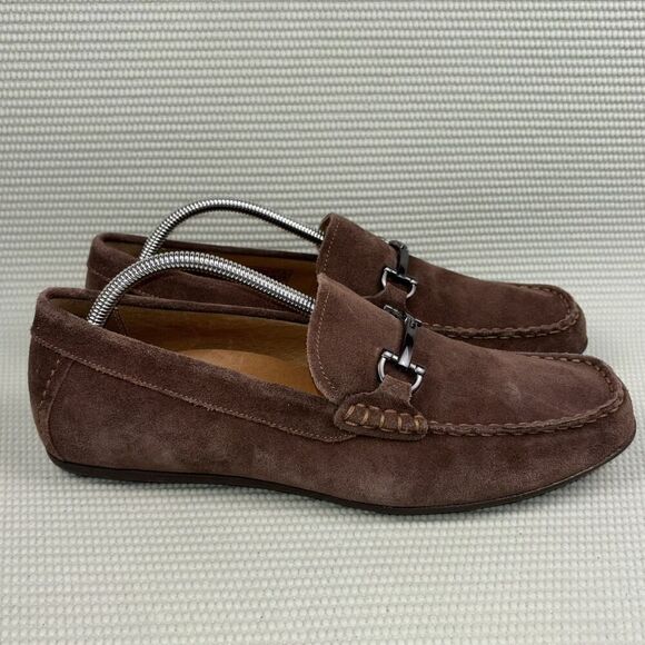 Vionic Mason Horsebit Loafers Comfort Driving Shoes Men’s Size 10 Brown Suede - Picture 1 of 9